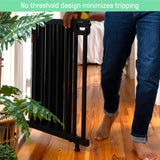 The Stairway 48W Series, Pet and Baby Gate, 30'-48' Wide, 32" Tall - Black