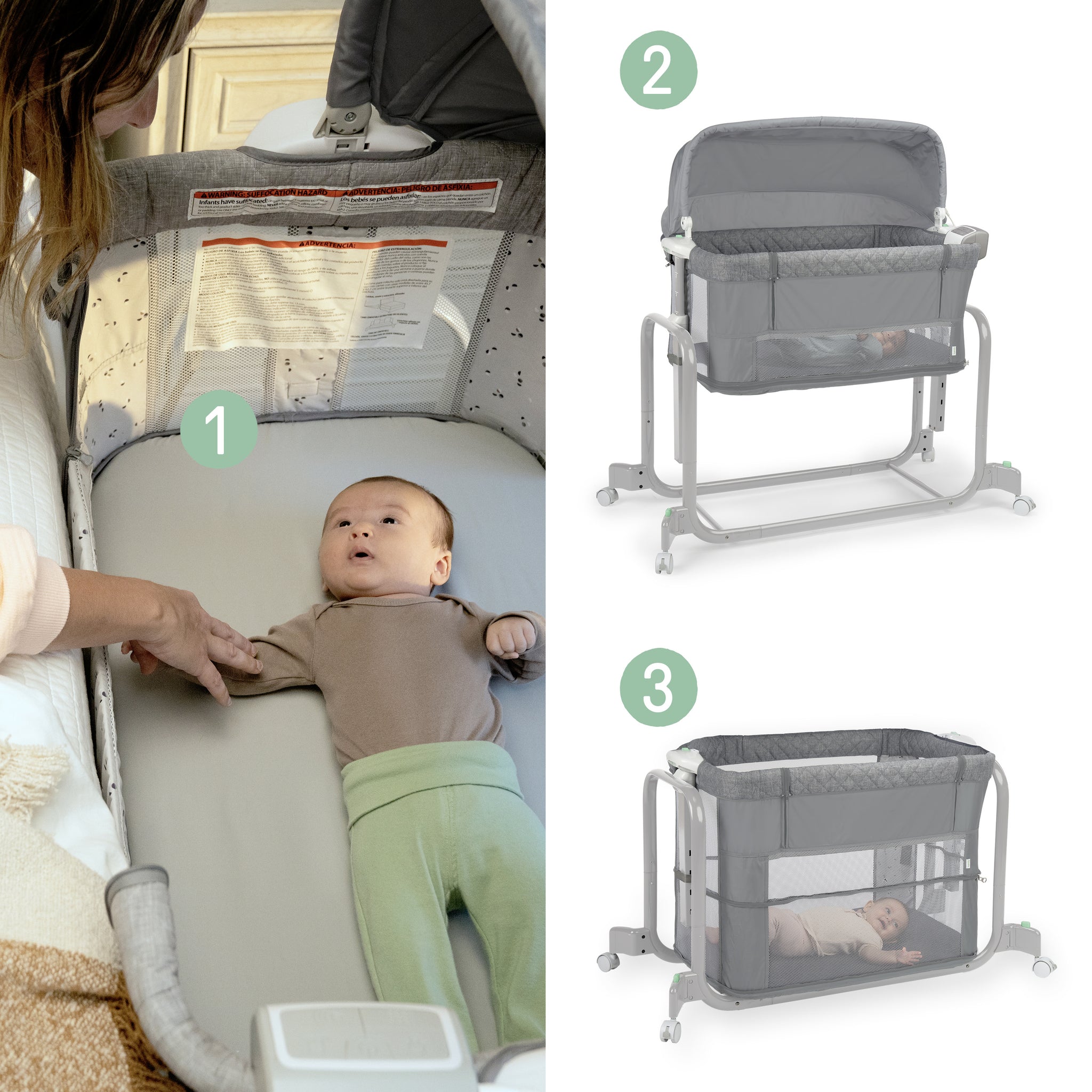 Dream Hero Starlight 3-in-1 Co-Sleeping Bassinet Lume – Kids2, LLC