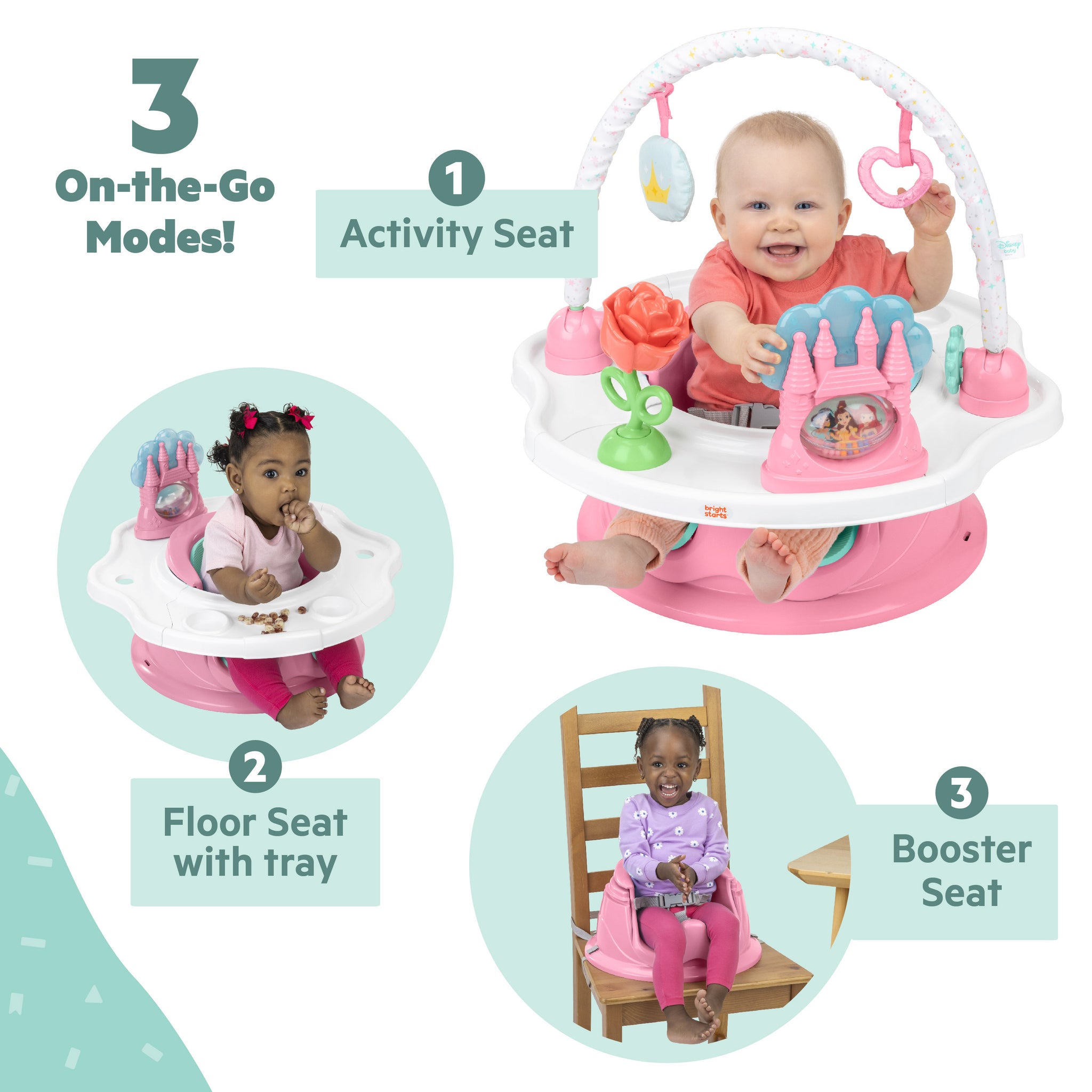 Bright Starts Disney Princess SuperSeat 3-in-1 Seat – Kids2, LLC