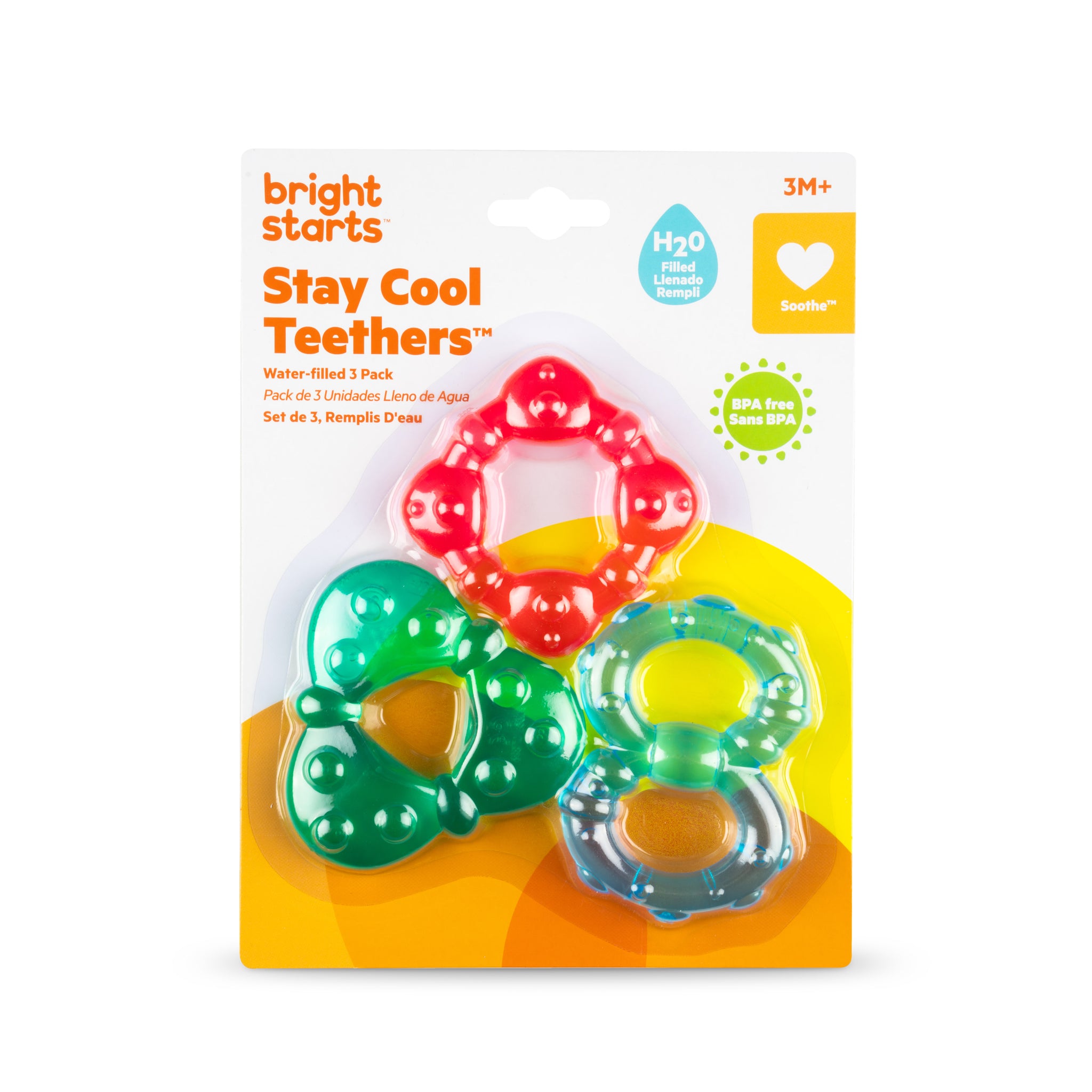 Stay Cool Teethers, Water-Filled Chillable, Baby Teething Toy
