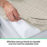 Ingenuity CozyClean Changing Pad, Wipeable Vinyl Surface, Removable Machine-Washable Cover, Fits Most Changing Tables - Taupe