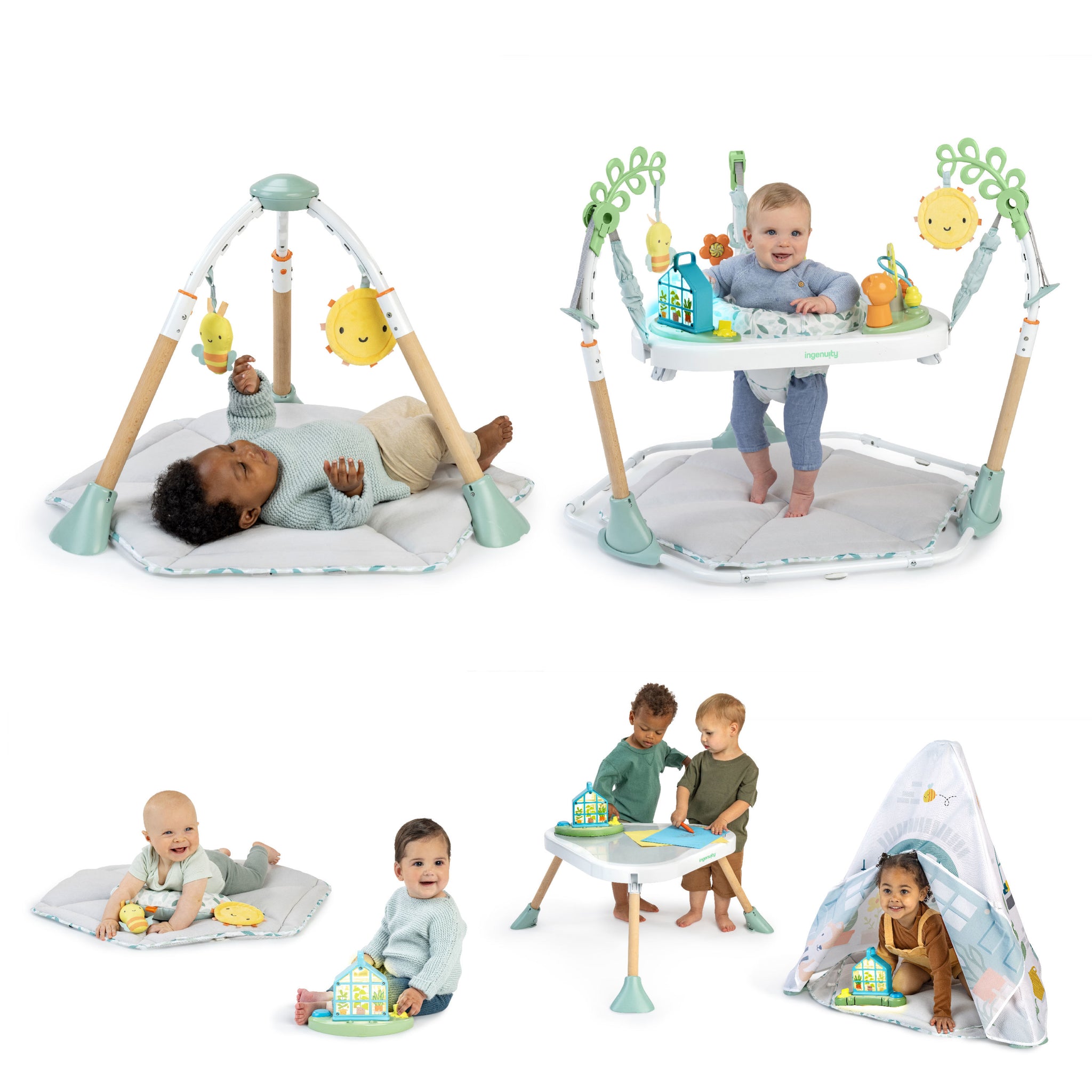 Ingenuity Tummy-to-Toes 6-in-1 Milestone Center, For Ages 0