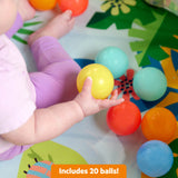 Bright Starts Rowdy Rainforest Stow & Go Ball Pit, 20 Balls, Unisex, 6M+