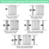 The Doorway 48W Series Pet and Baby Gate, Openings 28.5 to 48" - 36" Tall - Black