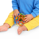 Oball Easy Grasp Classic Ball Baby Toy in Red/Blue/Green/Yellow, 4"