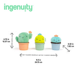 Ingenuity Calm Springs Nesting Rattles, Unisex, For Baby 3 Months & Up