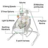 Ingenuity InLighten Soothing Swing & Rocker - Nate