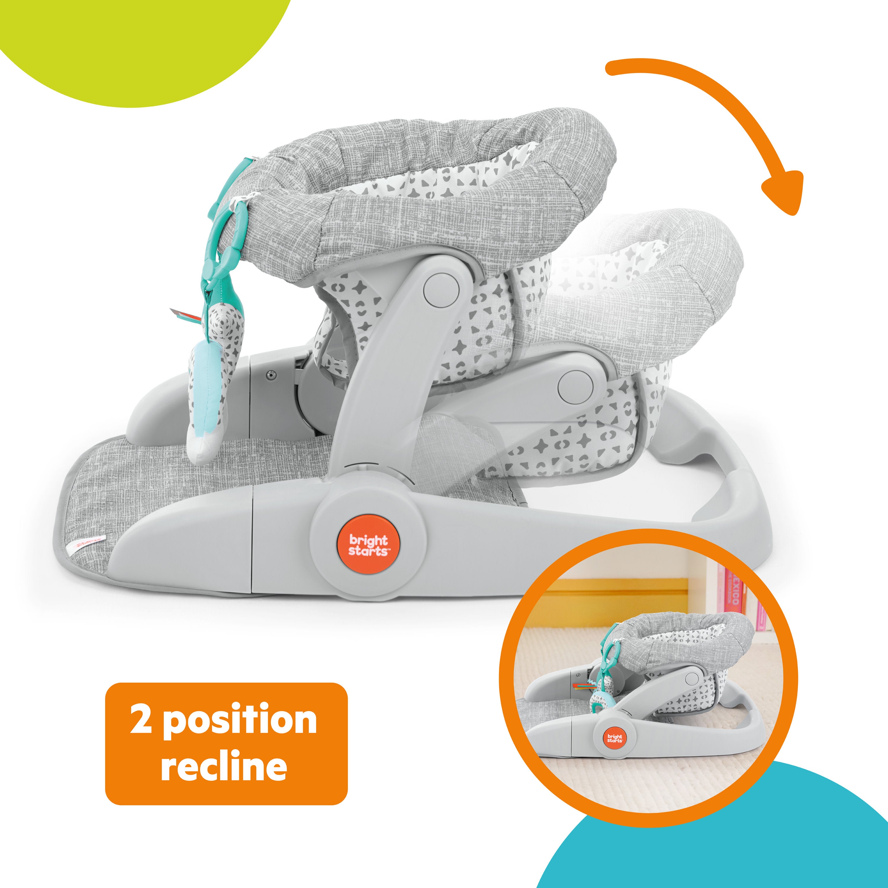 summer infant learn-to-sit 2-position floor seat Bright Starts Learn-to-Sit 2-Position Floor Seat