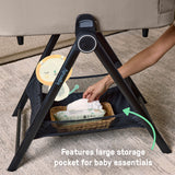 Ingenuity 3DSuite DualDock Carry Cot Stand  Folding Bassinet Stand with Storage Basket