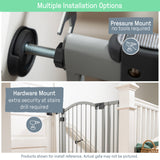 The Thruway 53W Series Pet and Baby Gate, Openings 29.5-53", 38" Tall - Gray