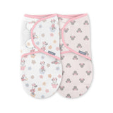 SwaddleMe by Ingenuity Original Swaddle for Baby, 100% Cotton, 0-3 Months, 1.0 TOG, 2-Pack -Minnie Mouse