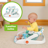 Bright Starts Learn-to-Sit 2-Position Baby Floor Seat with Elephant Toy, Unisex, 4-12 Months