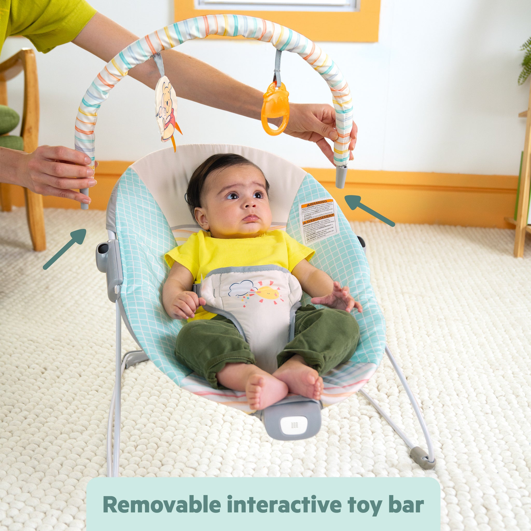 Disney Baby Winnie the Pooh Hunny Hues Bouncer by Bright Starts