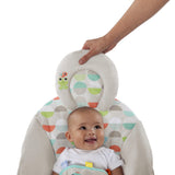 Bright Starts Happy Safari Vibrating Baby Bouncer Seat with Toy Bar