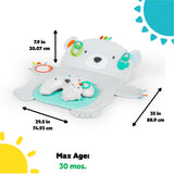 Bright Starts Tummy Time Prop & Play Baby Activity Mat, Polar Bear