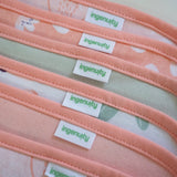 Clean & Cuddly 6-Pack Terry Washcloth Set - Pink Owl - Edi