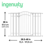 Doorway 48W Series Safety Pet and Baby Gate, openings 29"-48" Wide, 36" Tall - White