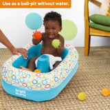 Bright Starts Bathe & Giggle 2-in-1 Baby Bath Tub and Ball Pit, Built-in Air Pump and 8 Floating Balls, 6M+