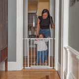 Everywhere Extra Wide Walk-Thru Pet and Baby Gate, Openings 28.75"-39.75" Wide - White