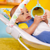 Bright Starts Safari Fun Vibrating Bouncer with Toy Bar
