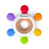 Baby Einstein Soothe & Explore Silicone & Wood Teether Baby Toy, Ages 3+ Months