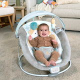 Ingenuity InLighten Baby Bouncer Seat with Light Up Toy Bar, Kitt