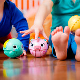 Bright Starts Giggables Roll & Chase Pals, Animal Characters, 6-Pack