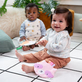 ity by Ingenuity Crinklet, Crinkle Toy for Newborn and Up, Ribbon Tags, C-link - Kitt