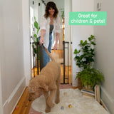 The Doorway 48W Series Pet and Baby Gate, Openings 28.5 to 48" - 36" Tall - Black