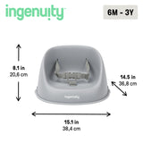 Ingenuity My Spot Easy-Clean Baby Booster Seat Feeding Chair - Grey