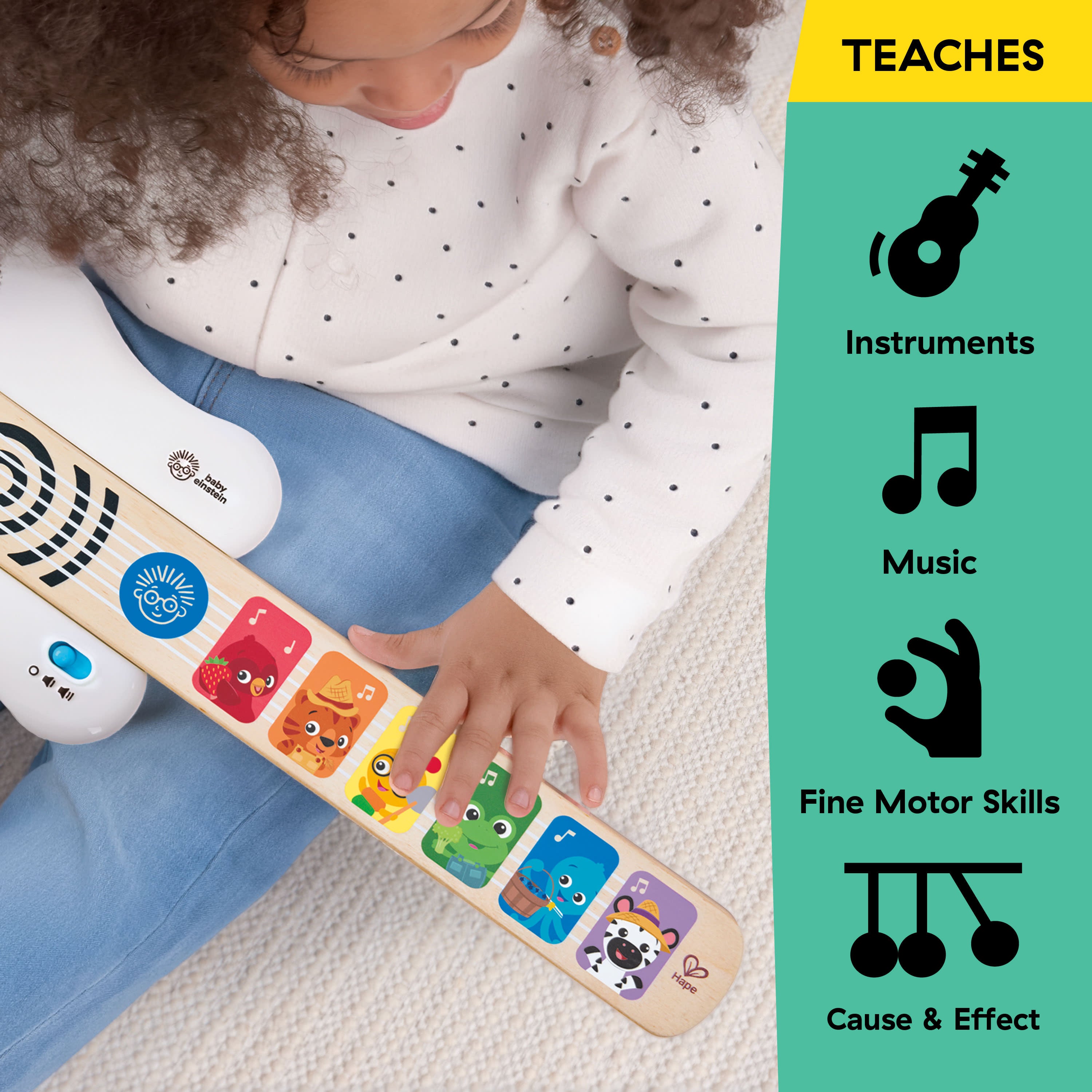 Baby Einstein + Hape Rock & Strum Magic Touch Guitar Toy, Ages 6+ Months Kids2, LLC Baby Einstein + Hape Rock & Strum Magic Touch Guitar Toy, Ages 6+ Months Kids2, LLC