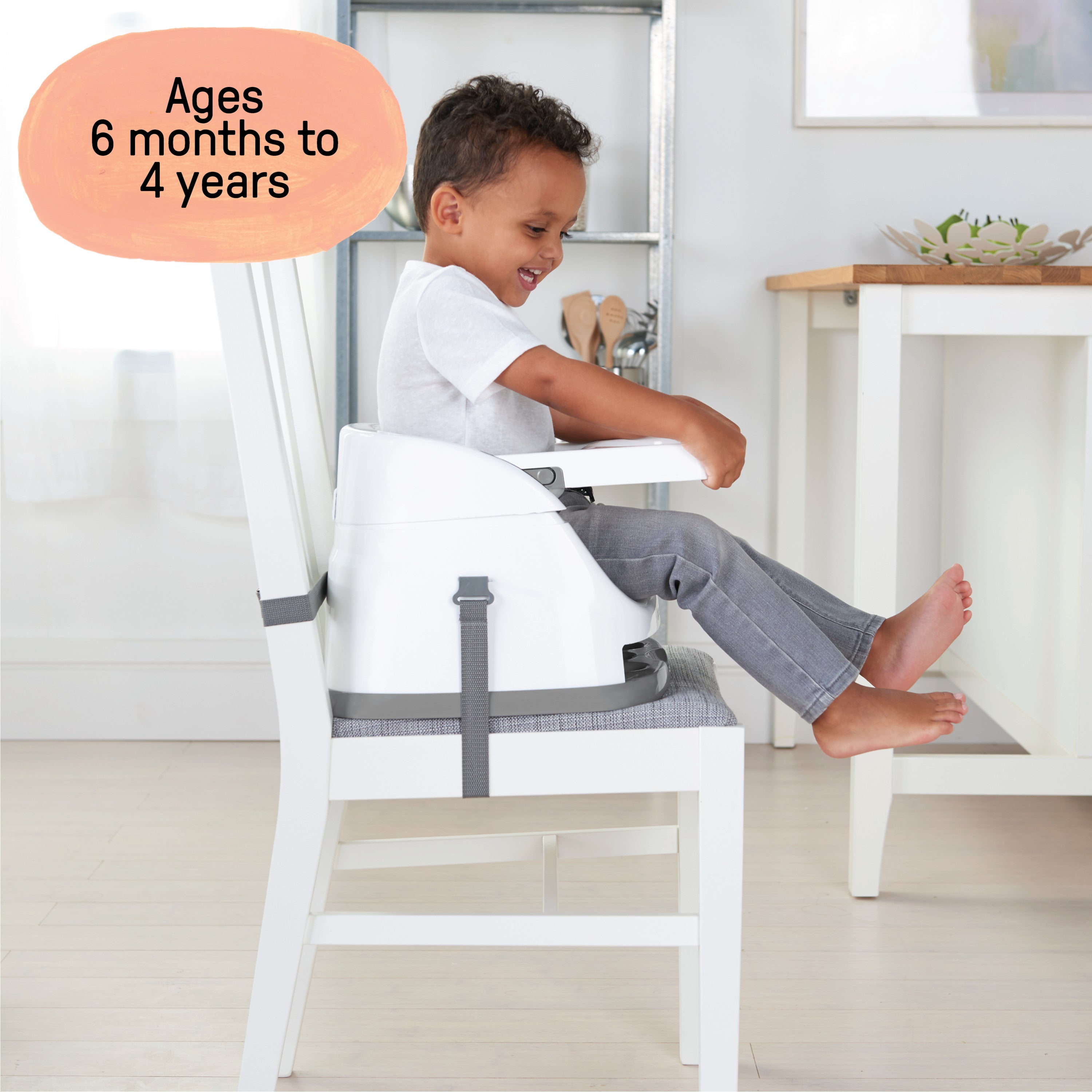 Ingenuity Slate Baby Base 2-in-1 Booster Feeding Seat