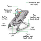 2-in-1 Bouncer & Rocker Duo - Light Gray Tweed