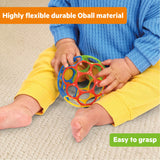 Oball Easy Grasp Classic Ball Baby Toy in Red/Blue/Green/Yellow, 4"