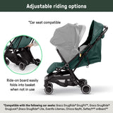 Ingenuity 3D Travelmate Pro Compact Travel Stroller with Ride-On Board, One-Hand Fold, Car Seat Compatible, Protective Canopy