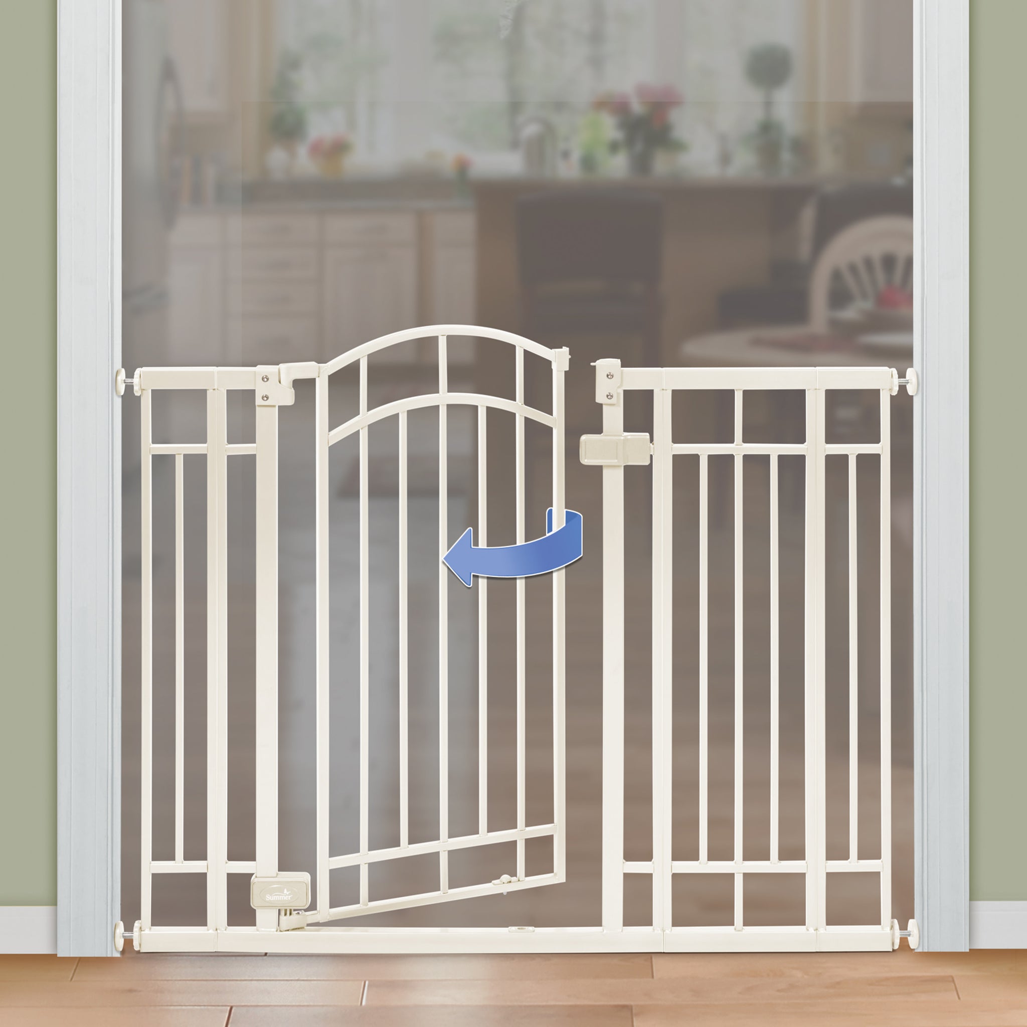 Multi-Use Decorative Extra Tall Walk-Thru Pet and Baby Gate
