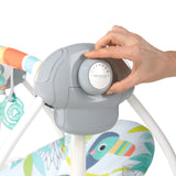 Bright Starts Rainforest Vibes 6-Speed Portable Automatic Baby Swing with Toy Bar - Rainforest Vibes