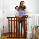 The Stairway+ 48W Series Pet and Baby Gate with Dual Banister Kit, Openings 32 to 48 Wide, 33" Tall