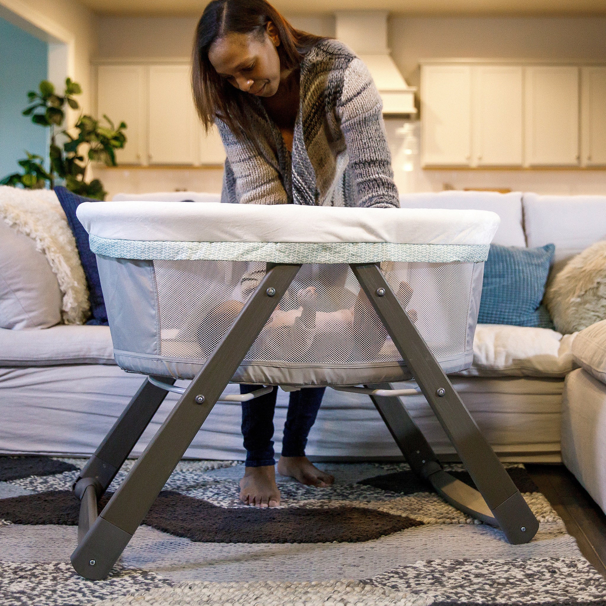 Wood FoldAway Rocking Bassinet Classic Wallace – Kids2, LLC