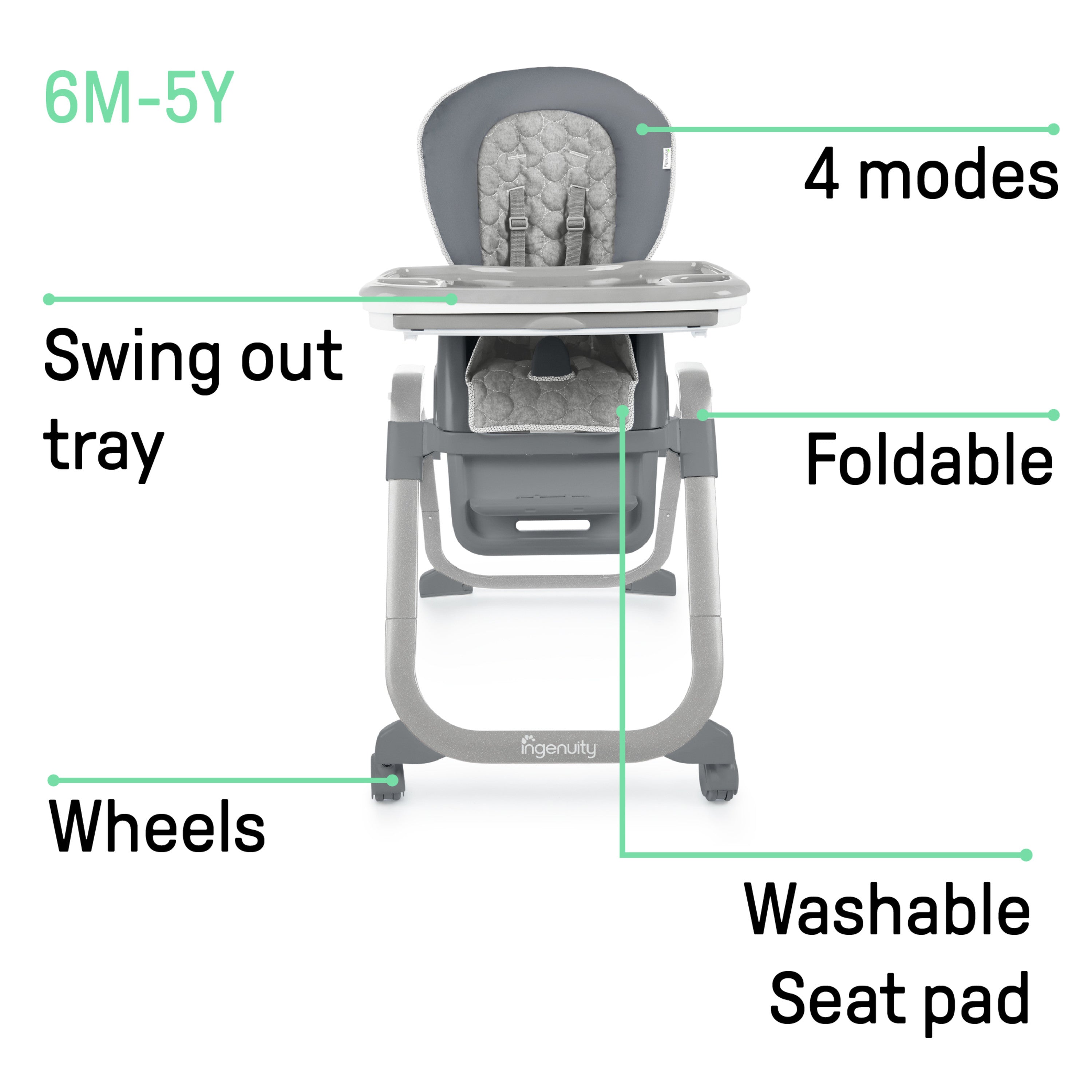 Ingenuity smartserve 4 in 2025 1 highchair