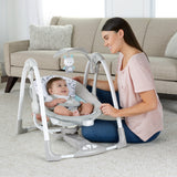 Ingenuity ConvertMe 2-in-1 Compact Portable Baby Swing 2 Infant Seat, Raylan