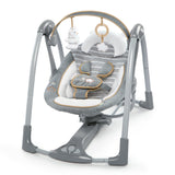 Ingenuity Boutique Collection Deluxe Swing 'n Go Portable Baby Swing, Bella Teddy