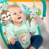 Bright Starts Jungle Vines Comfy Baby Bouncer with Vibrating Infant Seat & Taggies