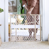 Secure Pressure Mount Wood & Plastic Pet and Baby Gate, Openings 27.5-42 wide - Wood & Plastic