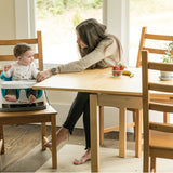 Ingenuity Baby Base 2-in-1 Booster Feeding and Floor Seat, Peacock Blue