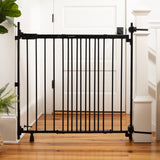 The Stairway+ 46W Series Pet and Baby Gate, Openings 31"-46" Wide, 32.5" Tall - Black