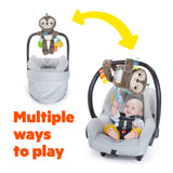 Bright Starts Slingin Sloth Travel Buddy Attachable Stuffed Animal Infant Toy
