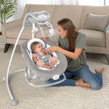 Ingenuity InLighten 2-in-1 Baby Swing & Rocker with Cool Mesh, Pemberton