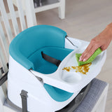 Ingenuity Baby Base 2-in-1 Booster Feeding and Floor Seat, Peacock Blue