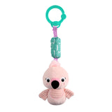 Bright Starts Chime Along Friends On-the-Go Take-Along Toy, Flamingo